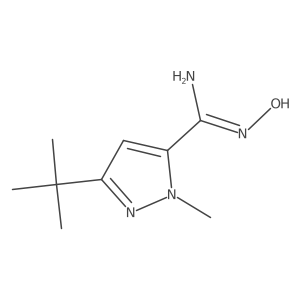 5-tert-Butyl-N-hydroxy-2-methyl-2H-pyrazole-3-carboxamidine结构式
