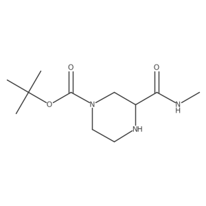 Tert-butyl 3-(methylcarbamoyl)piperazine-1-carboxylate结构式