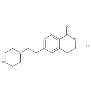 6-[2-(piperazin-1-yl)ethyl]-3,4-dihydro-1H-isochromen-1-one hydrochloride Structure