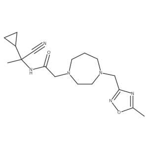 N-(1-cyano-1-cyclopropylethyl)-2-{4-[(5-methyl-1,2,4-oxadiazol-3-yl)methyl]-1,4-diazepan-1-yl}acetamide Structure