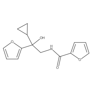 N-[2-cyclopropyl-2-(furan-2-yl)-2-hydroxyethyl]furan-2-carboxamide结构式