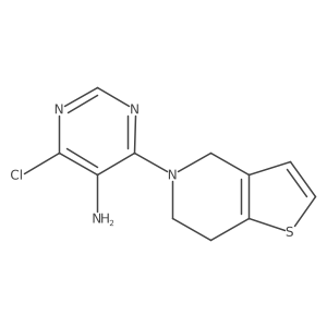 4-Chloro-6-(6,7-dihydrothieno[3,2-c]pyridin-5(4H)-yl)pyrimidin-5-amine结构式