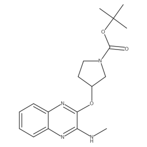 tert-Butyl 3-((3-(methylamino)quinoxalin-2-yl)oxy)pyrrolidine-1-carboxylate结构式