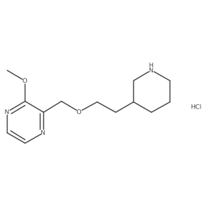 2-Methoxy-3-((2-(piperidin-3-yl)ethoxy)methyl)pyrazine hydrochloride Structure