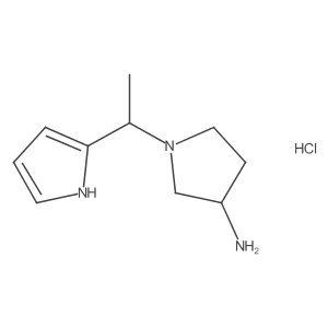 (3R)-1-(1-(1H-pyrrol-2-yl)ethyl)pyrrolidin-3-amine hydrochloride结构式