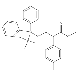 Methyl 3-{[tert-butyl(diphenyl)silyl]oxy}-2-(4-fluorophenyl)propanoate Structure