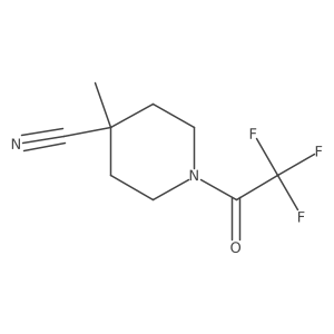 4-Methyl-1-(trifluoroacetyl)piperidine-4-carbonitrile结构式