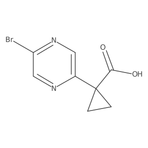 1-(5-Bromopyrazin-2-YL)cyclopropanecarboxylic acid结构式