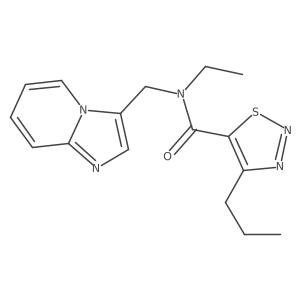 N-ethyl-N-(imidazo[1,2-a]pyridin-3-ylmethyl)-4-propyl-1,2,3-thiadiazole-5-carboxamide结构式