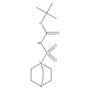 1-(N-(tert-Butoxycarbonyl)sulfamoyl)-1,4-diazabicyclo[2.2.2]octan-1-ium结构式