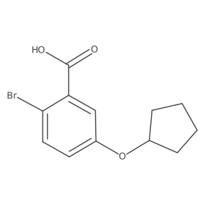 2-Bromo-5-(cyclopentyloxy)benzoic acid结构式