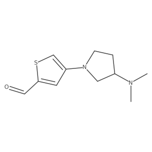 4-[3-(Dimethylamino)pyrrolidin-1-YL]thiophene-2-carbaldehyde结构式