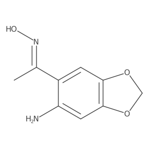 6-[1-(hydroxyimino)ethyl]-2H-1,3-benzodioxol-5-amine结构式