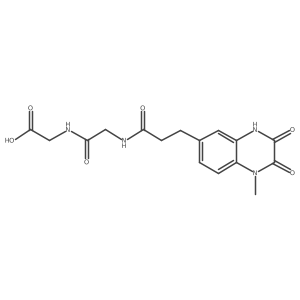 N-[3-(3-hydroxy-1-methyl-2-oxo-1,2-dihydroquinoxalin-6-yl)propanoyl]glycylglycine结构式
