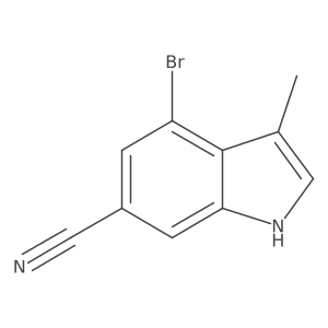 4-bromo-3-methyl-1H-indole-6-carbonitrile结构式