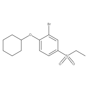 2-Bromo-1-(cyclohexyloxy)-4-(ethylsulfonyl)benzene结构式