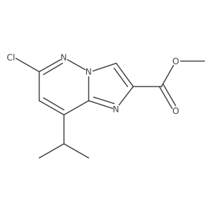 Methyl 6-chloro-8-isopropylimidazo[1,2-b]pyridazine-2-carboxylate结构式