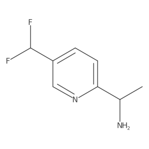 (R)-1-(5-(Difluoromethyl)pyridin-2-yl)ethan-1-amine结构式