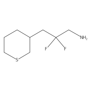 2,2-Difluoro-3-(thian-3-yl)propan-1-amine Structure