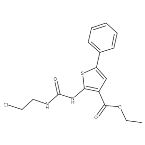 n-(3-Carboethoxy-5-phenylthien-2-yl)-n'-(chloroethyl)urea结构式