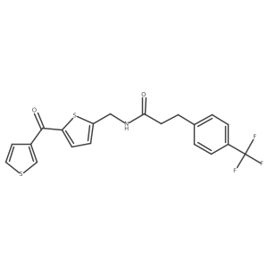N-((5-(thiophene-3-carbonyl)thiophen-2-yl)methyl)-3-(4-(trifluoromethyl)phenyl)propanamide Structure