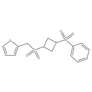 3-((3-((Furan-2-ylmethyl)sulfonyl)azetidin-1-yl)sulfonyl)pyridine Structure