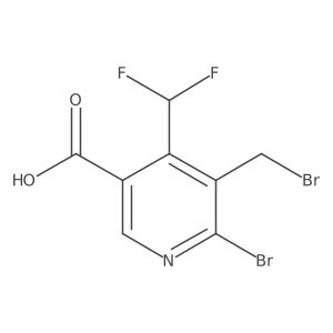 6-Bromo-5-(bromomethyl)-4-(difluoromethyl)nicotinic acid Structure