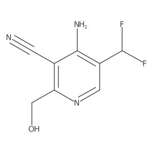 4-Amino-5-(difluoromethyl)-2-(hydroxymethyl)nicotinonitrile结构式