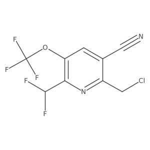 2-(Chloromethyl)-3-cyano-6-(difluoromethyl)-5-(trifluoromethoxy)pyridine结构式