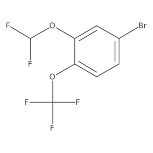 1-Bromo-3-difluoromethoxy-4-(trifluoromethoxy)benzene结构式