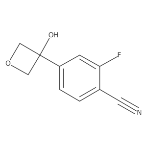 2-Fluoro-4-(3-hydroxy-3-oxetanyl)benzonitrile结构式