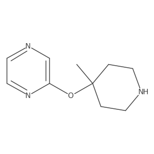 2-[(4-Methylpiperidin-4-yl)oxy]pyrazine Structure