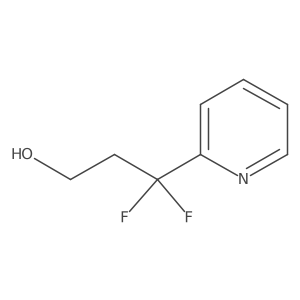 3,3-Difluoro-3-(pyridin-2-yl)propan-1-ol结构式
