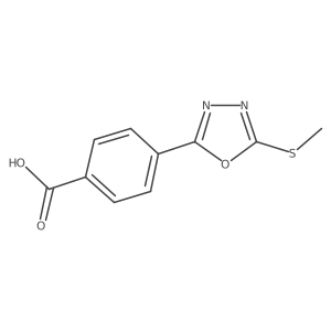 4-[5-(Methylthio)-1,3,4-oxadiazol-2-yl]benzoic acid结构式