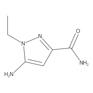 5-amino-1-ethyl-1H-pyrazole-3-carboxamide结构式