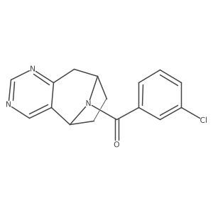 (3-chlorophenyl)((5R,8S)-6,7,8,9-tetrahydro-5H-5,8-epiminocyclohepta[d]pyrimidin-10-yl)methanone Structure
