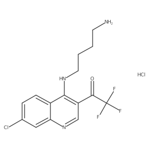 1-(4-((4-Aminobutyl)amino)-7-chloroquinolin-3-yl)-2,2,2-trifluoroethanone hydrochloride Structure