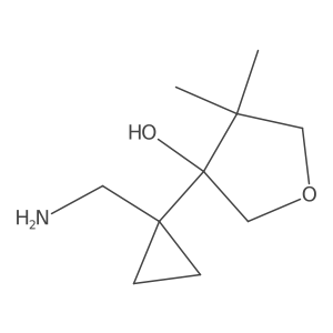 3-[1-(Aminomethyl)cyclopropyl]-4,4-dimethyloxolan-3-ol结构式
