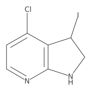 4-chloro-3-iodo-2,3-dihydro-1H-pyrrolo[2,3-b]pyridine Structure