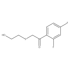 1-(2,4-Difluorophenyl)-2-((2-hydroxyethyl)thio)ethan-1-one结构式