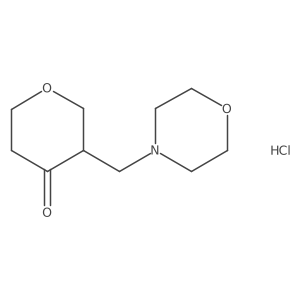 3-(Morpholin-4-ylmethyl)oxan-4-one hydrochloride Structure