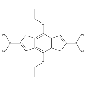 (4,8-Diethoxybenzo[1,2-b:4,5-b']dithiophene-2,6-diyl)diboronic acid结构式