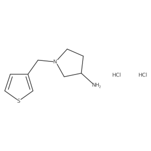 1-[(Thiophen-3-yl)methyl]pyrrolidin-3-amine dihydrochloride结构式