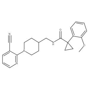 N-((1-(3-cyanopyridin-2-yl)piperidin-4-yl)methyl)-1-(2-methoxyphenyl)cyclopropanecarboxamide结构式