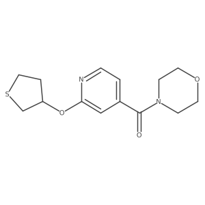Morpholino(2-((tetrahydrothiophen-3-yl)oxy)pyridin-4-yl)methanone结构式