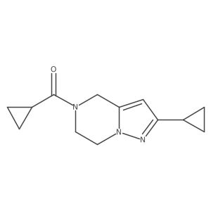 cyclopropyl(2-cyclopropyl-6,7-dihydropyrazolo[1,5-a]pyrazin-5(4H)-yl)methanone Structure