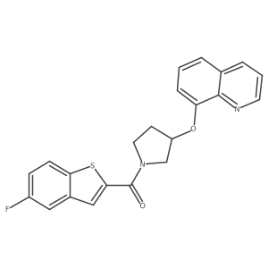 (5-Fluorobenzo[b]thiophen-2-yl)(3-(quinolin-8-yloxy)pyrrolidin-1-yl)methanone Structure