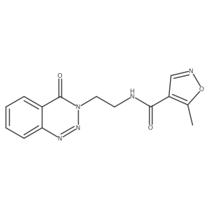 5-methyl-N-(2-(4-oxobenzo[d][1,2,3]triazin-3(4H)-yl)ethyl)isoxazole-4-carboxamide结构式