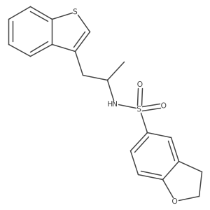 N-(1-(benzo[b]thiophen-3-yl)propan-2-yl)-2,3-dihydrobenzofuran-5-sulfonamide结构式