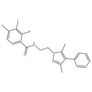 N-(2-(3,5-dimethyl-4-phenyl-1H-pyrazol-1-yl)ethyl)-2,3,4-trifluorobenzamide Structure